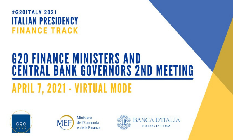 G20 Finance Ministers and Central Bank Governors meet on Wednesday 7 April 2021